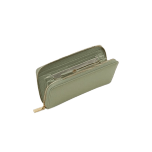 Coccinelle Metallic Soft Zip Around Greenery - STANGA Pelletteria