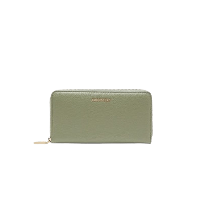 Coccinelle Metallic Soft Zip Around Greenery - STANGA Pelletteria