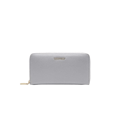 Coccinelle Metallic Soft Zip Around Snow - STANGA Pelletteria