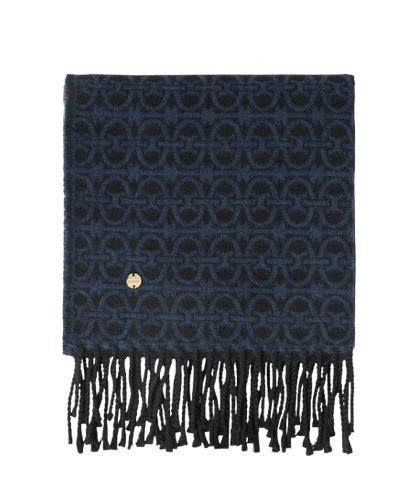 Coccinelle Monogram Sciarpa Multi Blu Denim - STANGA Pelletteria