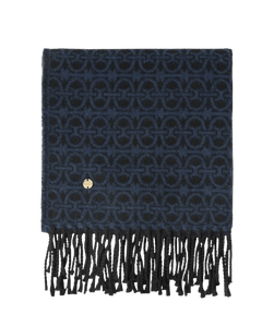 Coccinelle Monogram Sciarpa Multi Blu Denim - STANGA Pelletteria