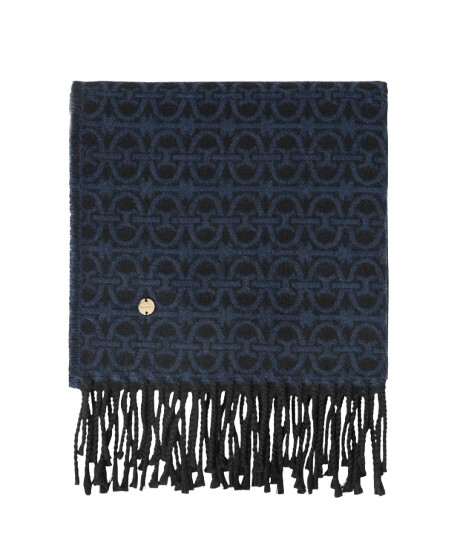 Coccinelle Monogram Sciarpa Multi Blu Denim - STANGA Pelletteria