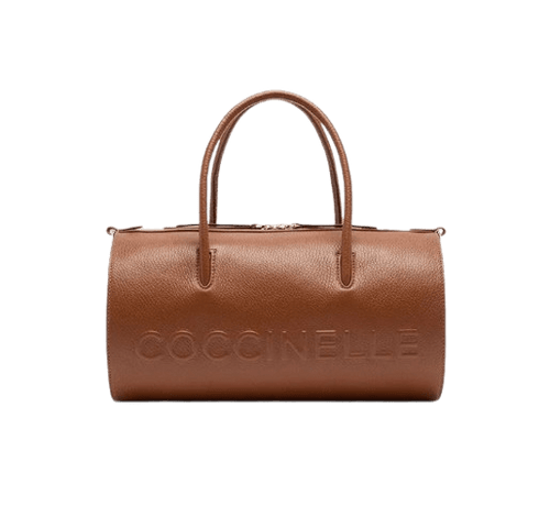 Coccinelle Myrtha Maxi Logo Bauletto Cognac - STANGA Pelletteria