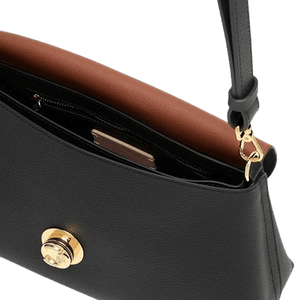 Coccinelle Nikla Medium Noir/Cognac - STANGA Pelletteria