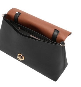 Coccinelle Nikla Medium Noir/Cognac - STANGA Pelletteria