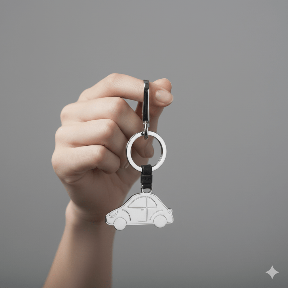 Coccinelle Portachiavi Macchina Nera - STANGA Pelletteria