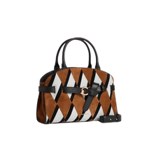 Carica l&#39;immagine nel visualizzatore di Gallery, Coccinelle Sabine New Geometric Patch Small Multi Cognac/Noir - STANGA Pelletteria

