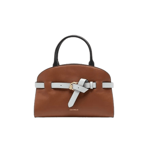 Coccinelle Sabine Small Tricolor Cognac/Noir/Snow - STANGA Pelletteria