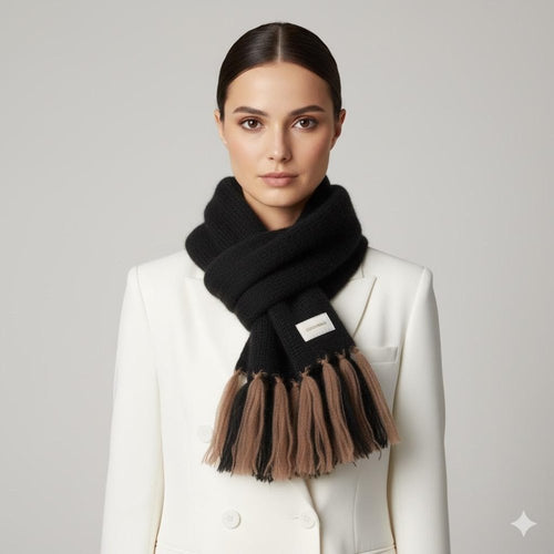 Coccinelle Sciarpa Glory Multi Color Noir - STANGA Pelletteria