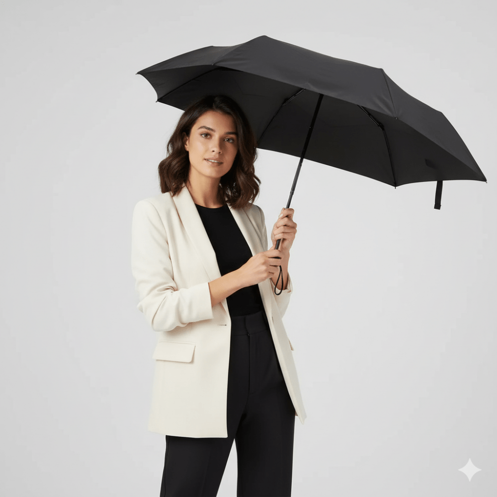 Doppler Ombrello Mini Manuale Simply Black - STANGA Pelletteria