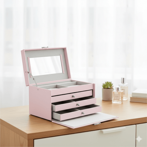 Friedrich23 Scatola Porta Gioielli Rosa - STANGA Pelletteria