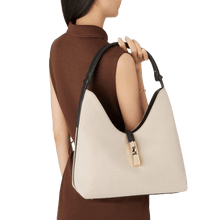 Carica l&#39;immagine nel visualizzatore di Gallery, Furla Goccia A Spalla M Naturale / Nero - STANGA Pelletteria
