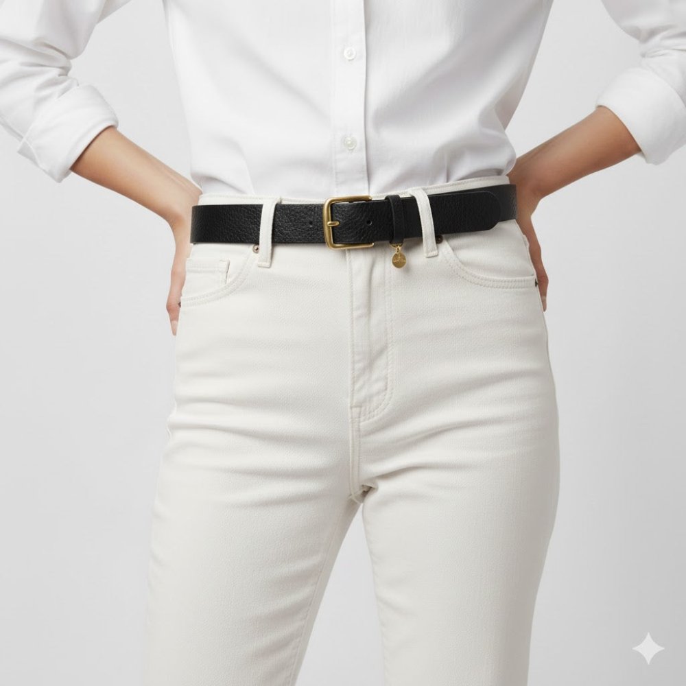 Gianni Chiarini Cintura Bubble Piatta Nero CNK00093 - STANGA Pelletteria