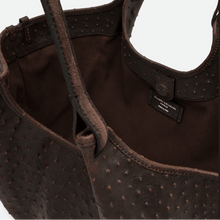 Carica l'immagine nel visualizzatore di Gallery, Gianni Chiarini Dua Grande Stampa Struzzo Espresso - STANGA Pelletteria
