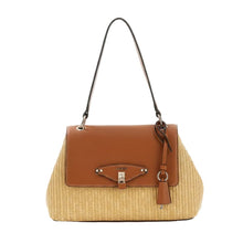 Carica l'immagine nel visualizzatore di Gallery, Guess Borsa A Spalla Maggie Small Straw Natural/Caramel - STANGA Pelletteria
