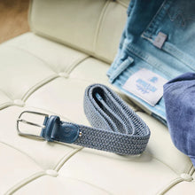 Carica l'immagine nel visualizzatore di Gallery, La Boucle Cintura Deauville Duo Blue - STANGA Pelletteria
