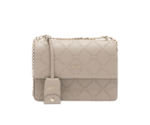 Liu Jo Borsa A Tracolla Con Logo Desert Taupe - STANGA Pelletteria