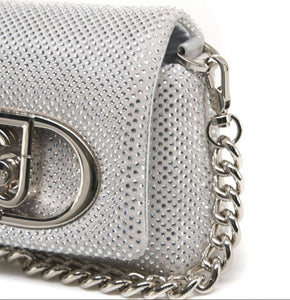 Liu Jo Borsa Piccola LaPuffy Argento Con Strass - STANGA Pelletteria
