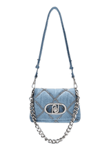 Carica l&#39;immagine nel visualizzatore di Gallery, Liu Jo Borsa Piccola LaPuffy In Denim Con Catena - STANGA Pelletteria
