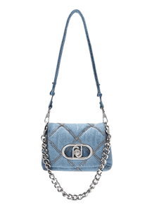 Liu Jo Borsa Piccola LaPuffy In Denim Con Catena - STANGA Pelletteria