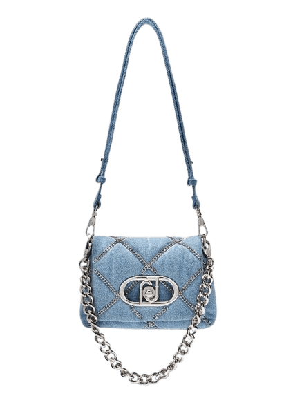 Liu Jo Borsa Piccola LaPuffy In Denim Con Catena - STANGA Pelletteria