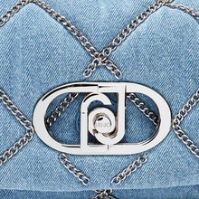 Carica l&#39;immagine nel visualizzatore di Gallery, Liu Jo Borsa Piccola LaPuffy In Denim Con Catena - STANGA Pelletteria
