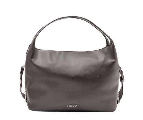 Liu Jo Borsa Shopping Bag Con Tracolla Antracite Metallizzato - STANGA Pelletteria