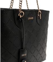 Carica l&#39;immagine nel visualizzatore di Gallery, Liu Jo Borsa Shopping Bag Media Nera - STANGA Pelletteria
