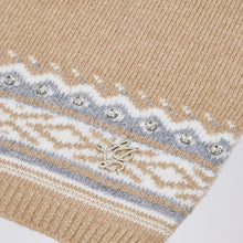 Carica l'immagine nel visualizzatore di Gallery, Liu Jo Sciarpa Jacquard Con Ricami Gioiello Cammello - STANGA Pelletteria
