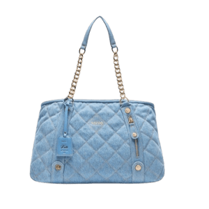 Liu Jo Shopping Bag In Denim Matelassé - STANGA Pelletteria