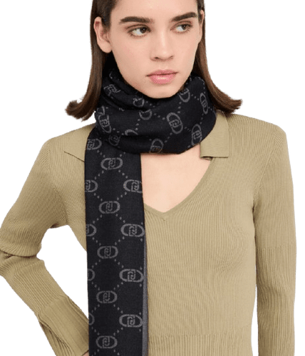 Liu Jo Stola Jaquard Monogram Nera - STANGA Pelletteria