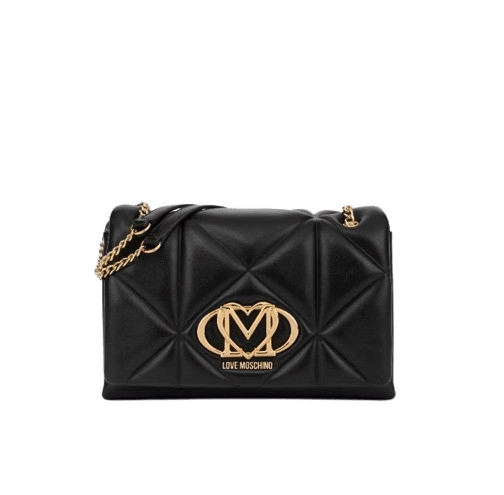 Love Moschino Borsa A Spalla Trapuntata Embossed Nero - STANGA Pelletteria