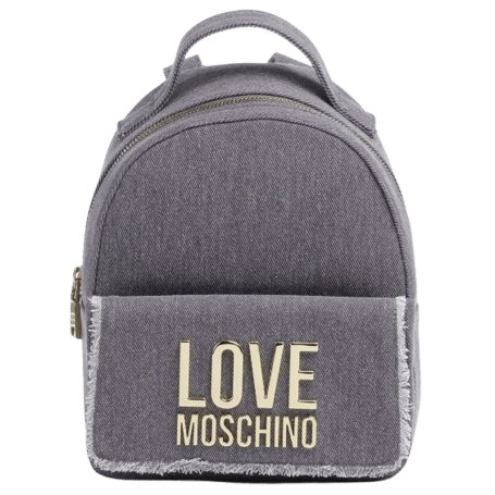 Love Moschino Denim Icon Zaino Cotone Light Blue - STANGA Pelletteria