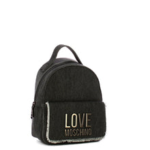 Carica l&#39;immagine nel visualizzatore di Gallery, Love Moschino Denim Icon Zaino Cotone Nero - STANGA Pelletteria
