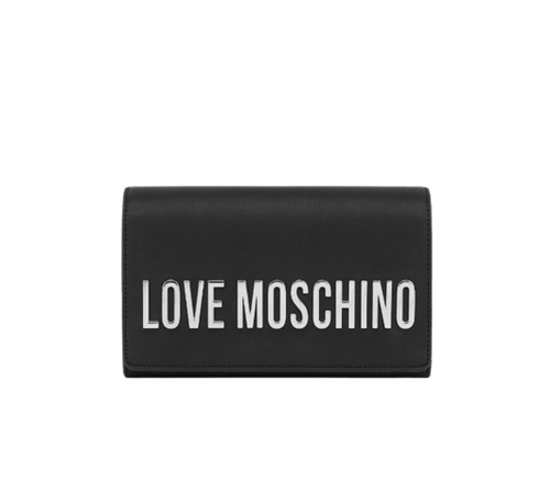 Love Moschino Smart Daily Bag Lettering Logo Metallic Silver - STANGA Pelletteria