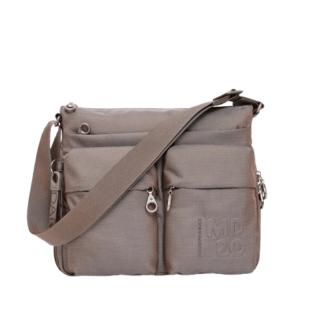 Mandarina Duck MD20 Borsa Multitasche Espandibile Taupe - STANGA Pelletteria