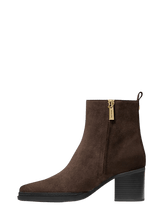 Carica l&#39;immagine nel visualizzatore di Gallery, Michael Kors Bootie Lex In Pelle Scamosciata Cioccolato - STANGA Pelletteria

