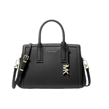 Carica l&#39;immagine nel visualizzatore di Gallery, Michael Kors Borsa a mano Laila piccola in pelle martellata Nera - STANGA Pelletteria
