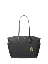 Carica l&#39;immagine nel visualizzatore di Gallery, Michael Kors Borsa Tote Marilyn Media Saffiano Black - STANGA Pelletteria
