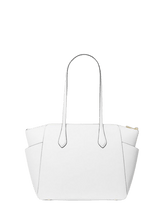 Carica l&#39;immagine nel visualizzatore di Gallery, Michael Kors Borsa Tote Marilyn Media Saffiano Optich White - STANGA Pelletteria
