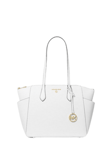 Michael Kors Borsa Tote Marilyn Media Saffiano Optich White - STANGA Pelletteria