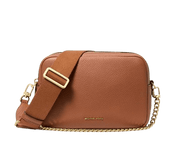 Michael Kors Camera bag a tracolla Bryant media in pelle martellata Cuoio - STANGA Pelletteria