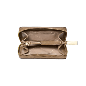 Michael Kors Portacarte Zip - Around Jet Set Piccolo Husk Logato - STANGA Pelletteria