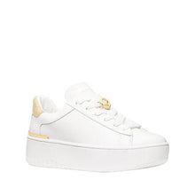 Carica l'immagine nel visualizzatore di Gallery, Michael Kors Sneaker Dottie Lace Up Con Plateau White/Pale Gold - STANGA Pelletteria
