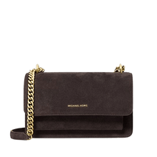 Carica l&#39;immagine nel visualizzatore di Gallery, Micheal Kors Claire Suede Large Chocolate - STANGA Pelletteria
