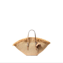 Carica l'immagine nel visualizzatore di Gallery, Micheal Kors Isa Sm Fame Rafia Tote Nat/Peanut - STANGA Pelletteria
