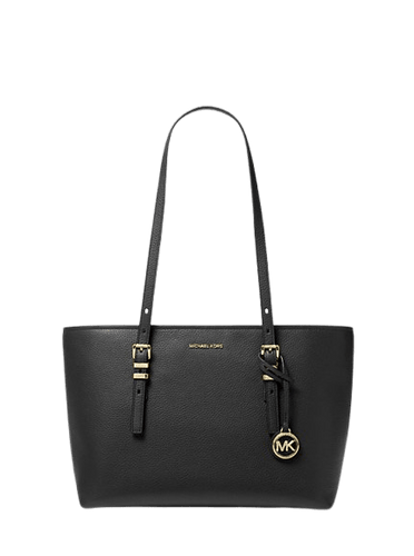 Micheal Kors Quinn Media In Pelle Martellata Black - STANGA Pelletteria