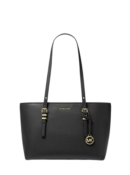 Micheal Kors Quinn Media In Pelle Martellata Black - STANGA Pelletteria