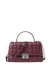 Carica l&#39;immagine nel visualizzatore di Gallery, Micheal Kors Tribeca Media In Pelle Trapuntata Rosso Scuro - STANGA Pelletteria

