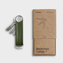 Carica l&#39;immagine nel visualizzatore di Gallery, Orbitkey Portachiavi Cactus Leather Green - STANGA Pelletteria
